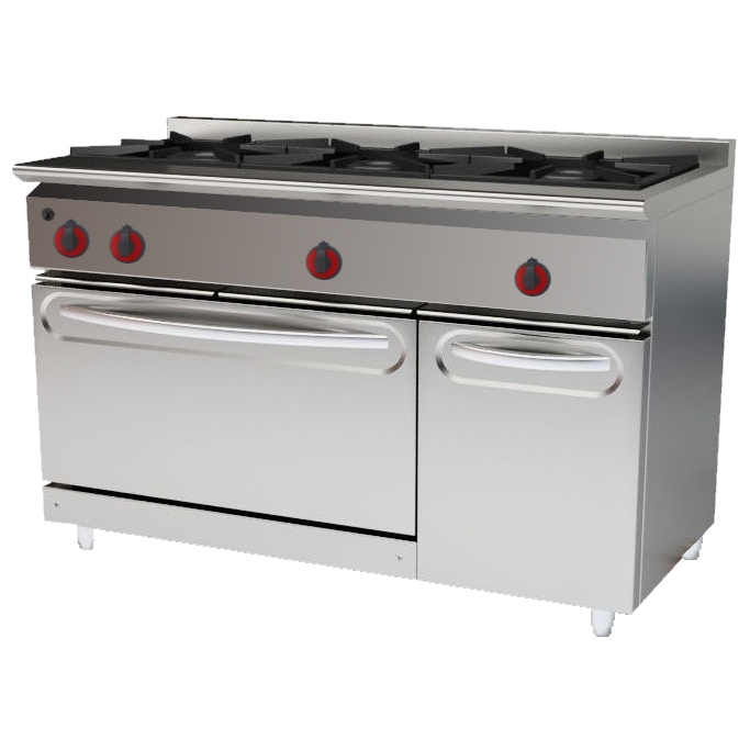 Eurast 33011255 Gas cooker 3 burners 1 static oven 660 x 400 - 1200x550x850 mm - 22.5 Kw