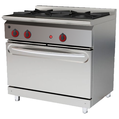 Eurast 33048055 Gas cooker 2 burners 1 static oven 660 x 400 and grill - 800x550x850 mm - 17.5 Kw + 