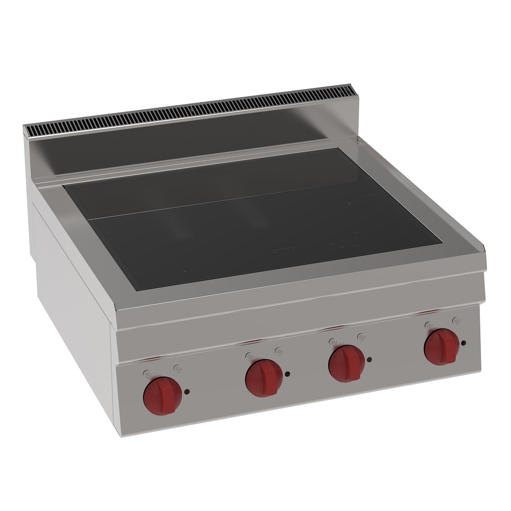 Eurast 30310621 Vitroceramic cooker 4 hot zones - 700x600x280 mm - 8,6 Kw 400/3V