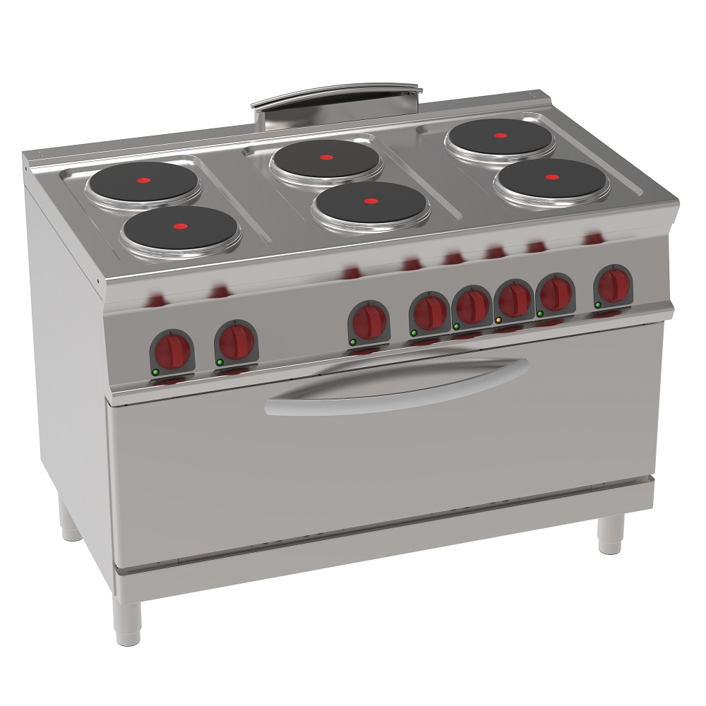 Eurast 35460617 Electric cooker with 6 round plates 1 electric static oven che - 1200x700x900 mm - 2