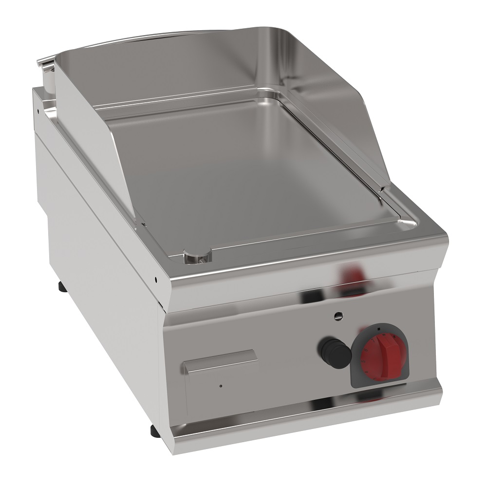 Gas iron hot plate 15 mm  smooth table top - 400x700x280 mm - 7 Kw - 36530317 Eurast