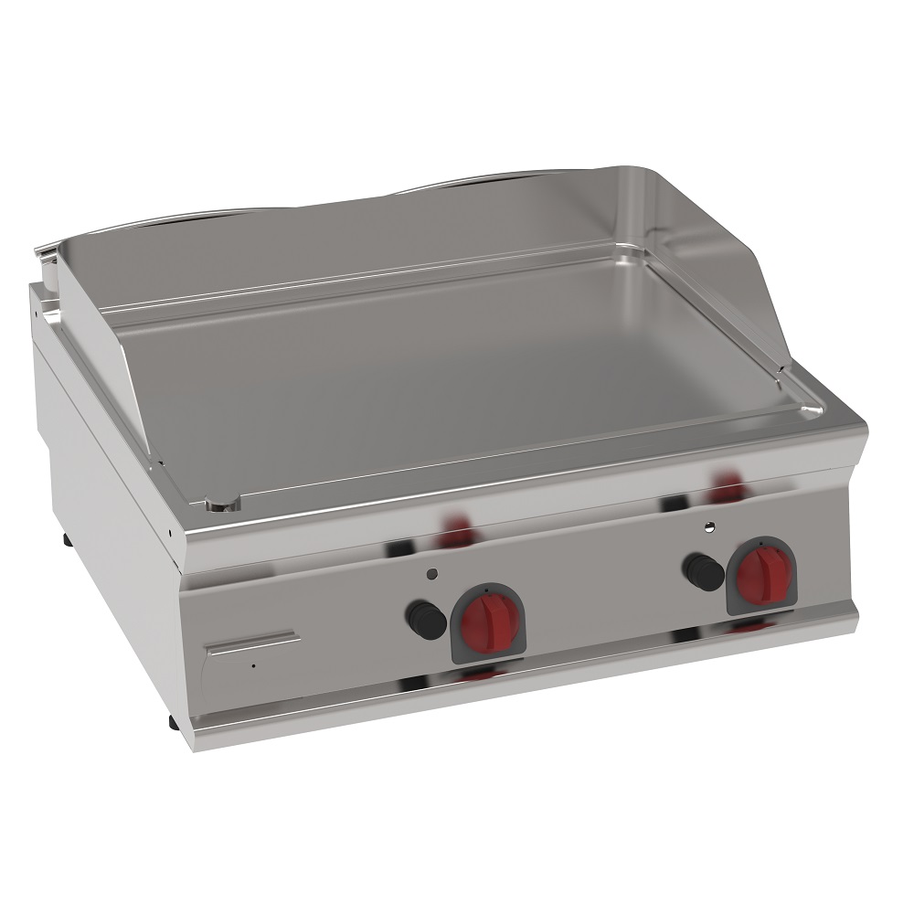 Gas iron hot plate 15 mm  smooth table top - 800x700x280 mm - 14 Kw - 36830317 Eurast
