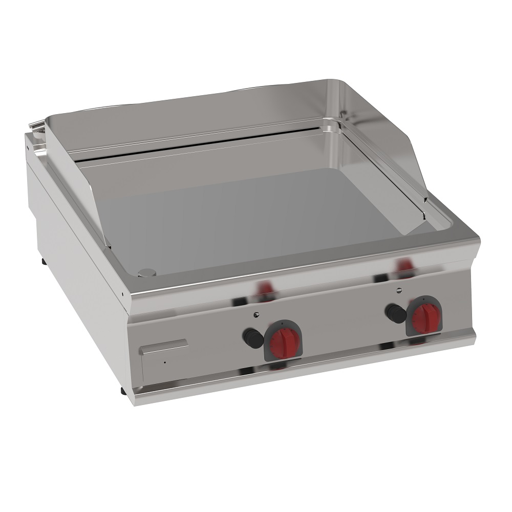 Eurast 36340313 Gas hard chrome hot plate 15 mm  smooth table top - 800x900x280 mm - 16 Kw