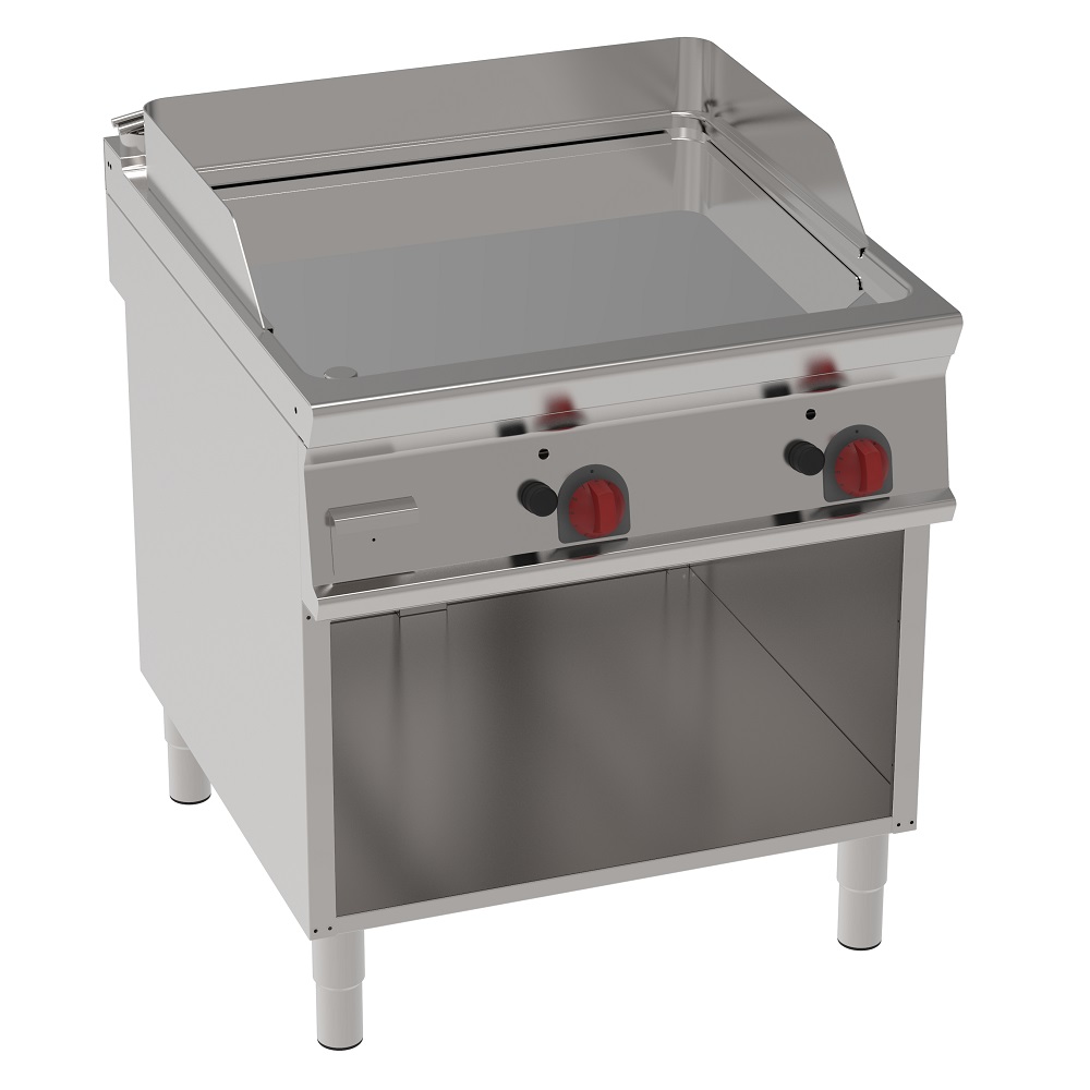 Eurast 36940313 Gas hard chrome hot plate 15 mm  smooth on open support - 800x900x900 mm - 16 Kw