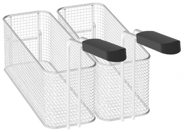 Kit of 2 fryer baskets for 25 lts. sink - 140x410x120 mm - 4A085993 Eurast
