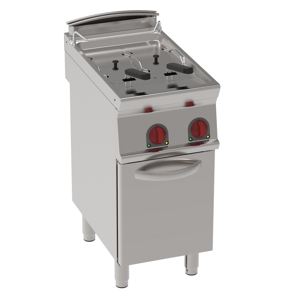 Electric fryer 10+10 liters on support - 400x700x900 mm - 14 Kw 400/3V - 39450617 Eurast