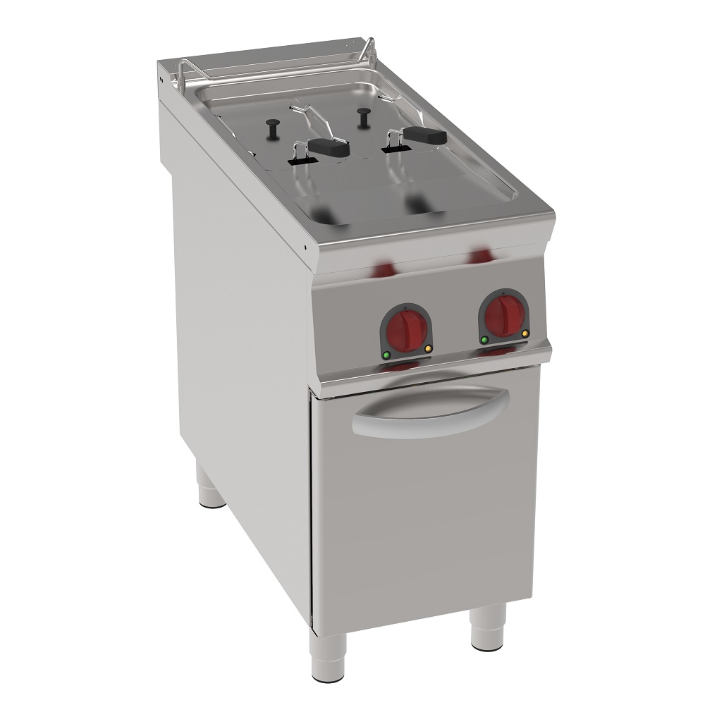 Electric fryer 10+10 liters on support - 400x900x900 mm - 14 Kw 400/3V - 39471613 Eurast