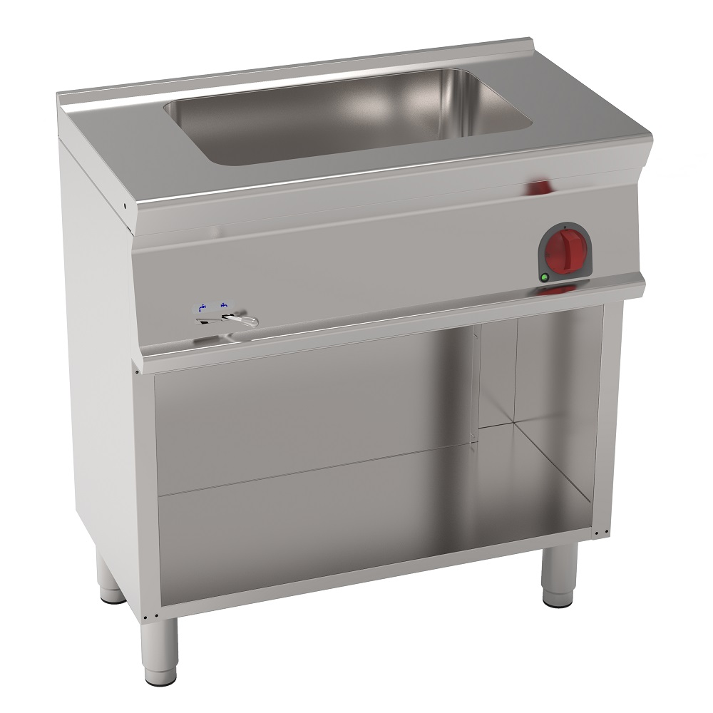 Electric bain marie gn 1/1 on open support - 800x450x900 mm - 1,3 Kw 230/1V - 30811617 Eurast