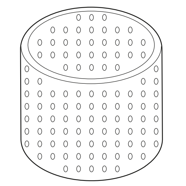 Perforated boiling pan basket ø 3 for pasta - 4A700916 Eurast