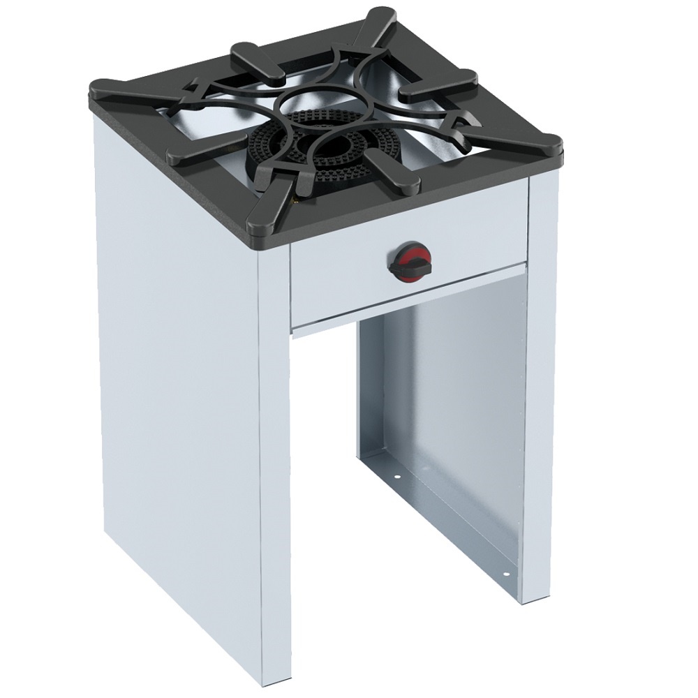 Gas paella cooker 1 grill - 600x600x900 mm - 12,5 Kw - 49201G13 Eurast