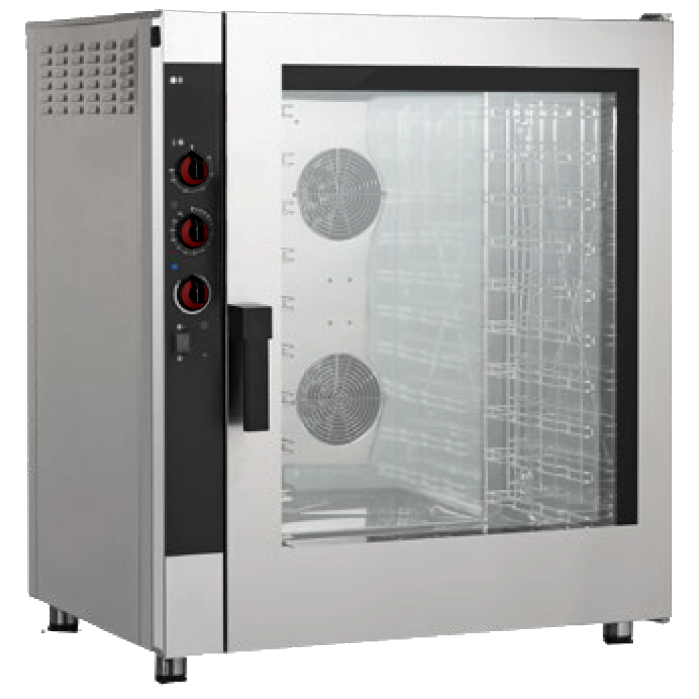 Eurast 41201GME Gas convection oven dir.10 gn 1/1 or trays 600x400 - 870x800x1100 mm - 19 Kw + 600 W