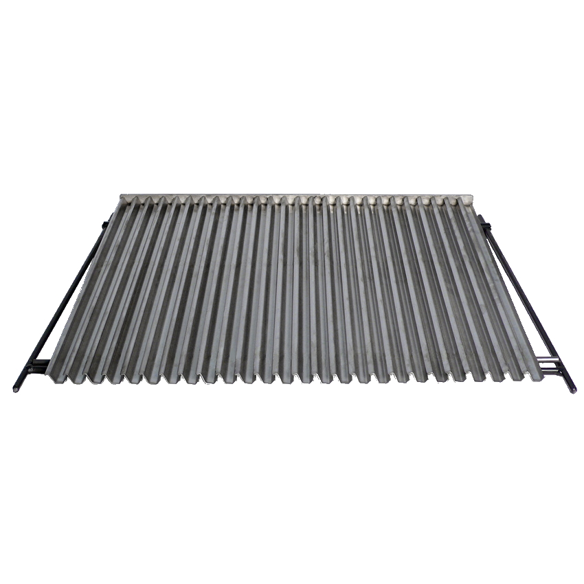 Eurast 4A050109 Stainless steel ribbed grill for charcoal ovens - 780x625x15 mm
