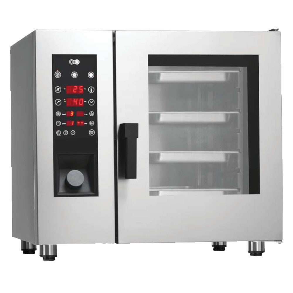 Eurast 41160GPE Gas direct steam-conv mixed oven for 6 gn 1/1 - 860x800x840 mm - 12 Kw + 400 W 230/1