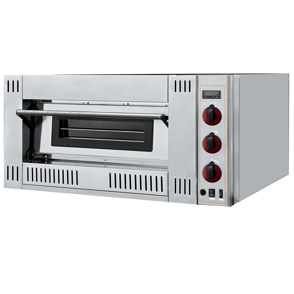 Eurast 519GR122 1 chamber gas pizza oven for 9 pizzas ø 300 - 1300x1140x480 mm - 27 Kw