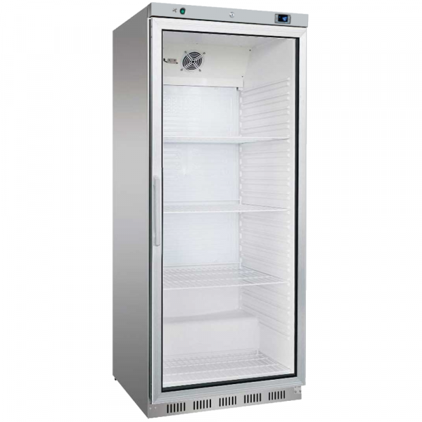 Armario frigorifico estático inox puerta cristal 600 litros 780x740x1870 mm