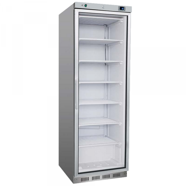 Armario congelador estático inox puerta cristal 400 litros 600x725x1870 mm
