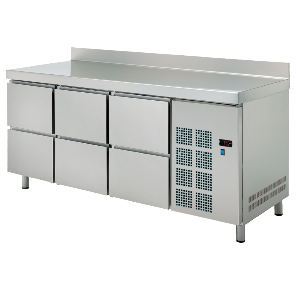 Eurast 78099509 Cold table gn 1/1 6 drawers - 1800x700x850 mm - 400 W 230/1V
