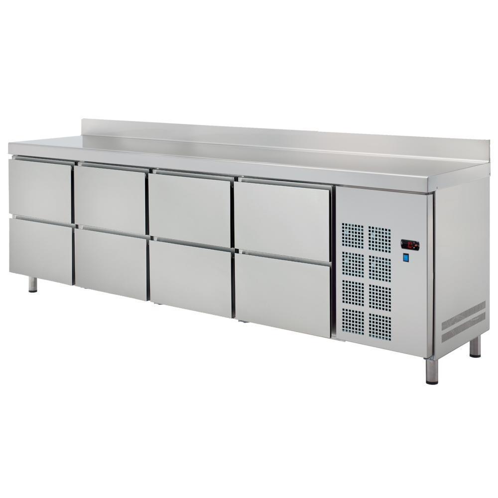 Eurast 73299509 Cold table gn 1/1 8 drawers - 2245x700x850 mm - 400 W 230/1V