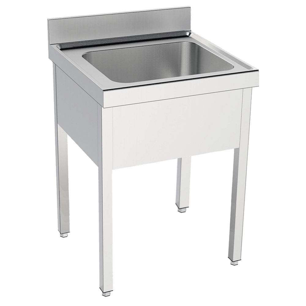 Eurast 20410606 Sink with frame 1 bowl 500x400x250 - 600x600x850 mm