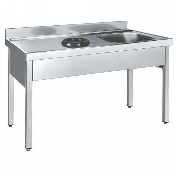 Eurast 250D8160 Sink with frame with bowl and discharge ring - 1800x600x850 mm