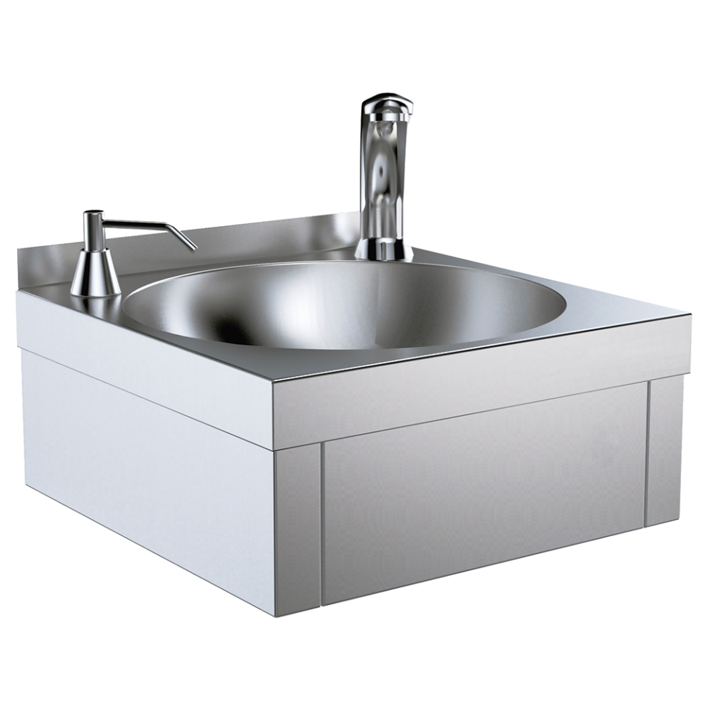 Eurast 201EJ102 Hand wash basin with electronic sensor and detergent dispenser - 400x400x175 mm
