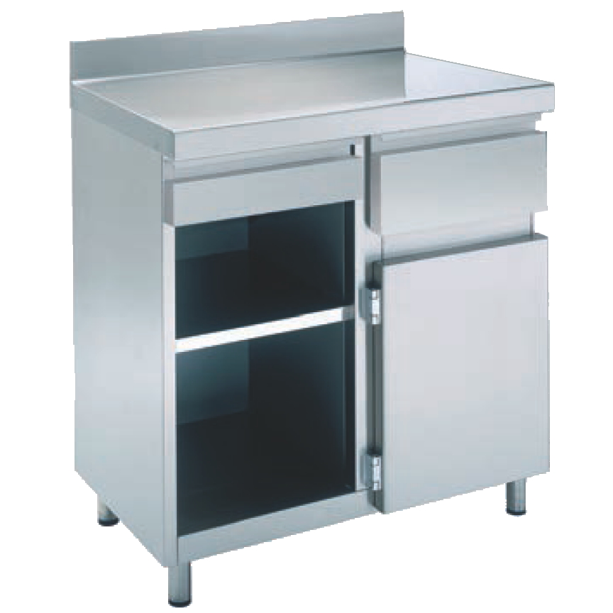 Coffee furniture 1 door 2 shelves 2 drawers - 1000x600x1050 mm - 13026509 Eurast