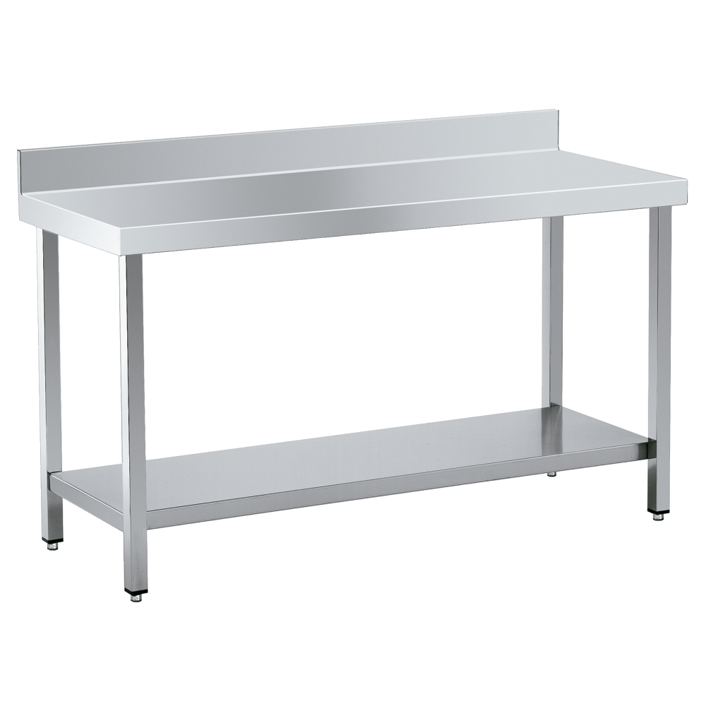 Eurast 1M41551M Mural work table with 1 shelf assembled - 1400x550x850 mm