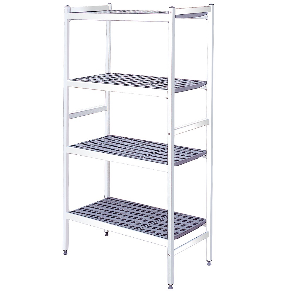Duraluminium shelves 4 levels - 1455x370x1700 mm - 14553400 Eurast