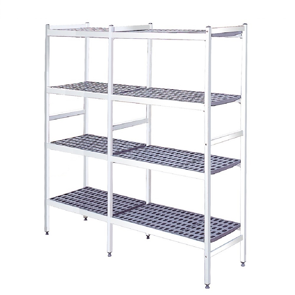 Duraluminium shelves 4 levels - 1734x370x1700 mm - 17343400 Eurast