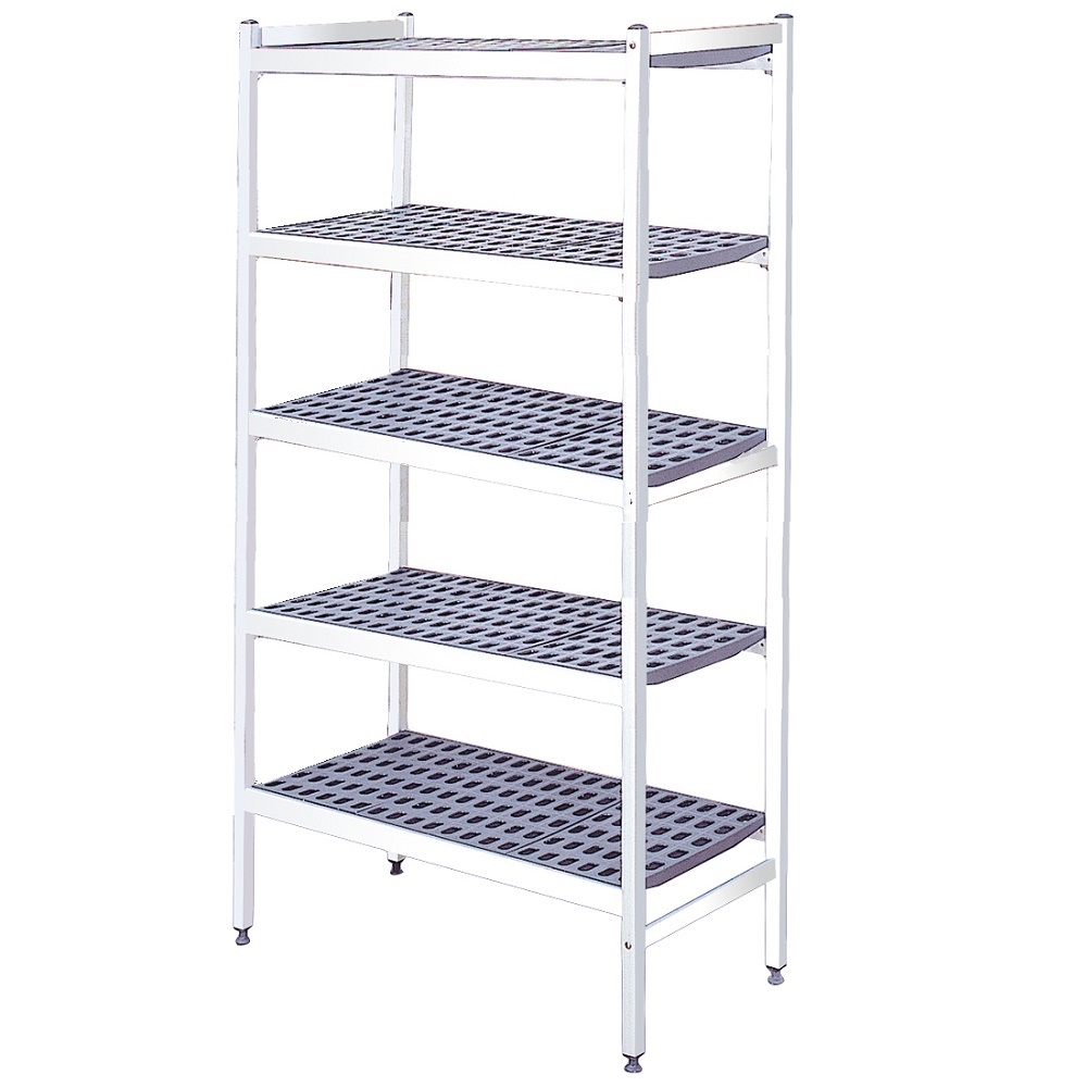 Duraluminium shelves 5 levels - 881x370x1700 mm - 88135000 Eurast