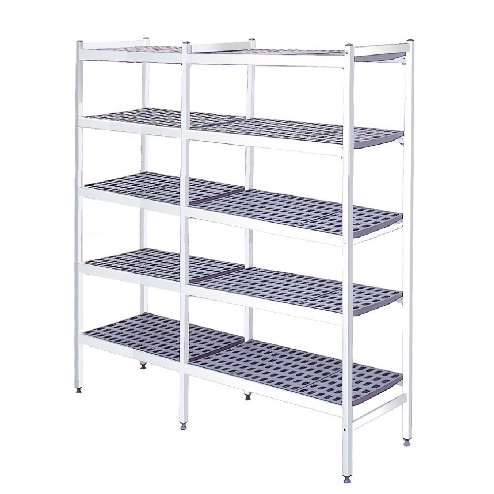 Duraluminium shelves 5 levels - 2144x370x1700 mm - 21443500 Eurast
