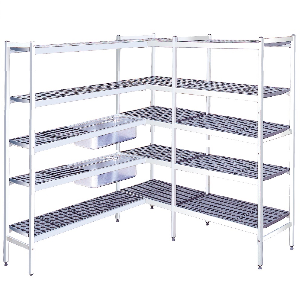 Duraluminium shelves 5 levels - 4473x370x1700 mm - 44733500 Eurast