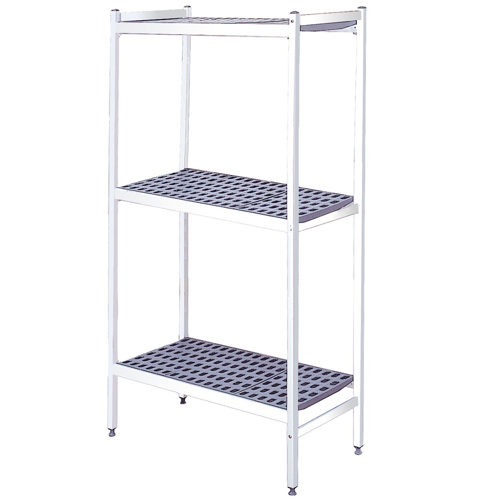 Duraluminium shelves 3 levels - 881x470x1700 mm - 88143000 Eurast