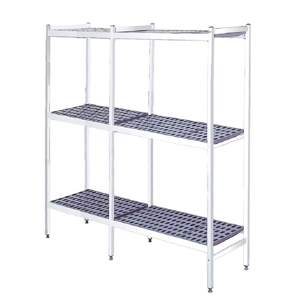 Duraluminium shelves 3 levels - 2308x470x1700 mm - 23084300 Eurast