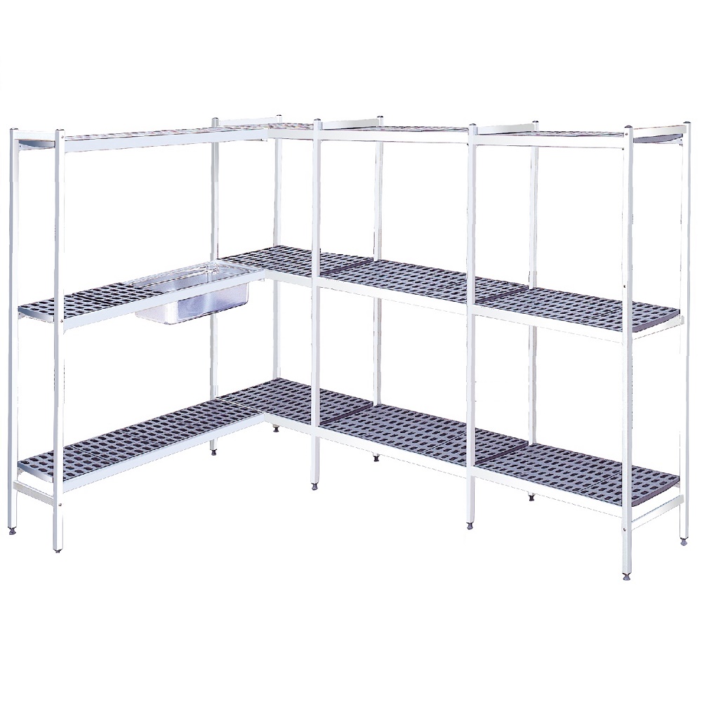 Duraluminium shelves 3 levels - 5654x470x1700 mm - 56544300 Eurast