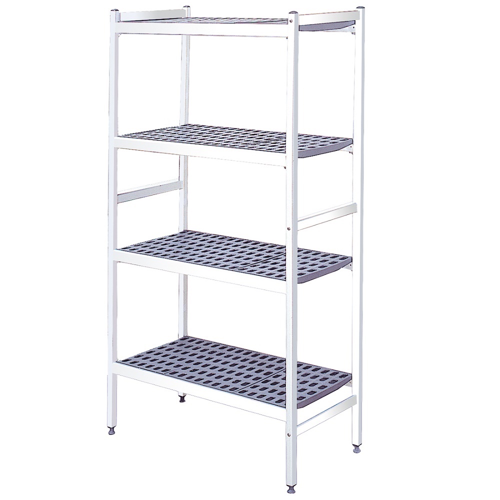 Duraluminium shelves 4 levels - 1455x470x1700 mm - 14554400 Eurast