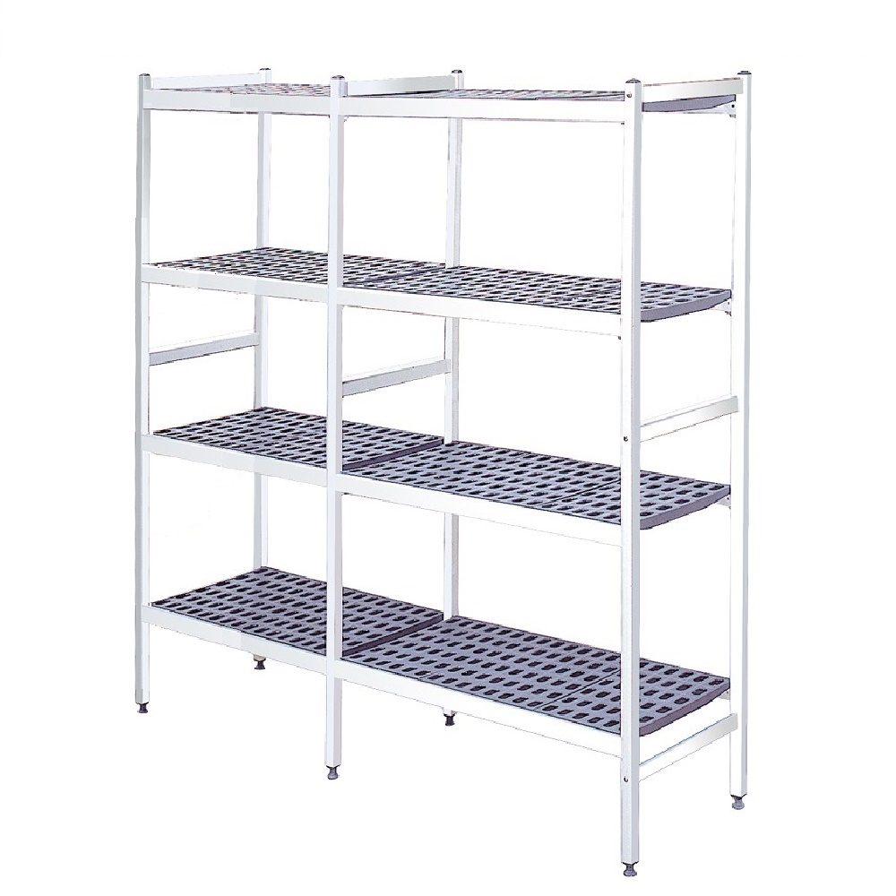 Duraluminium shelves 4 levels - 2390x470x1700 mm - 23904400 Eurast
