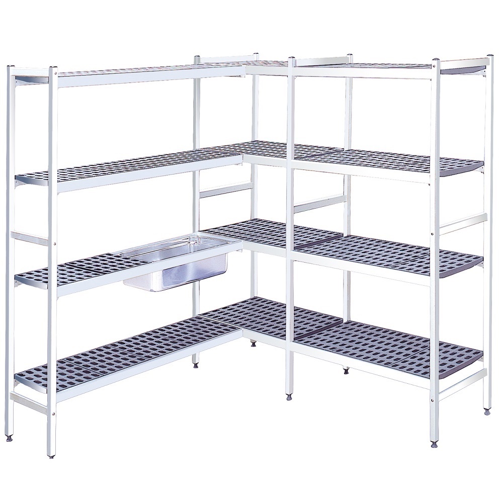 Duraluminium shelves 4 levels - 3325x470x1700 mm - 33254400 Eurast