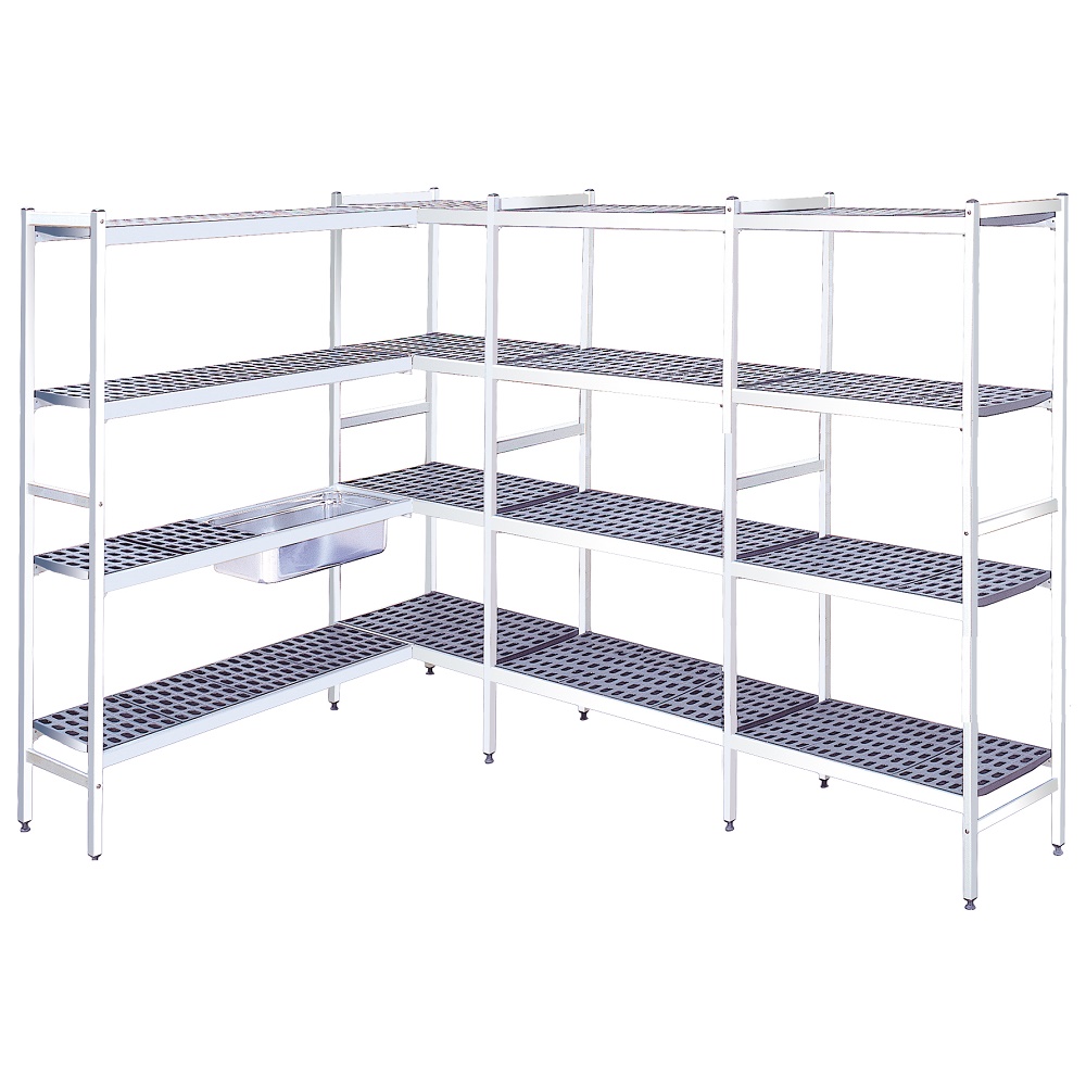 Estantería metálica de pié de duraluminio de 4 niveles 5654x470x1700 mm