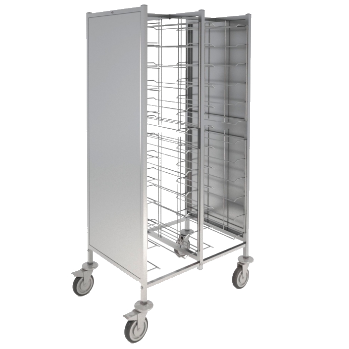 Eurast 92021620 12+12 guide trolley for self-service trays - 970x650x1720 mm