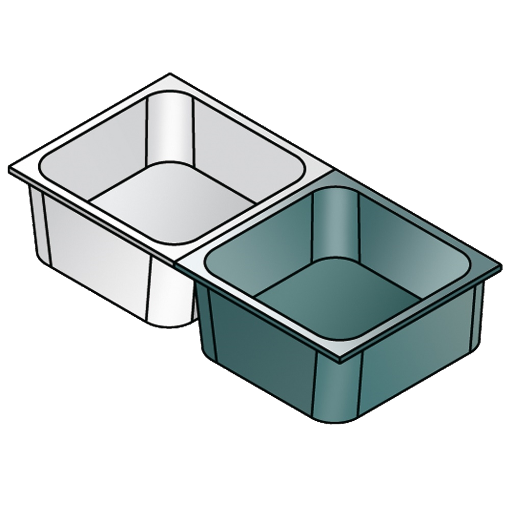 Gastronorm container 1/2 - 100 stainless steel - 325x265x100 mm - CP1210X1 Eurast