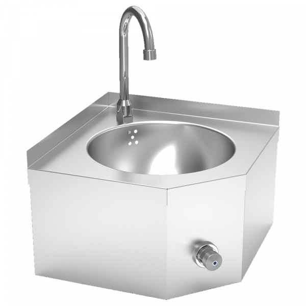 Corner sink knee-operated - 350x350x205 mm - 20424160 Eurast
