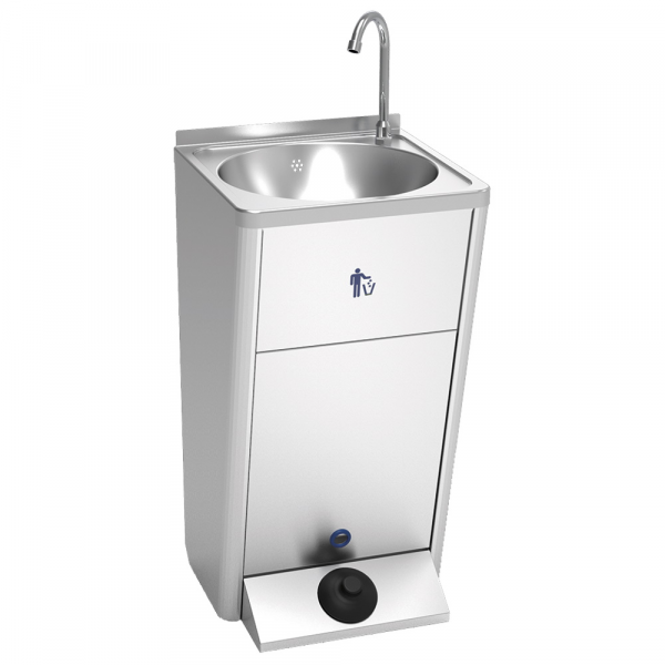Standalone sink with built-in trash can - 450x450x850 mm - 20034160 Eurast