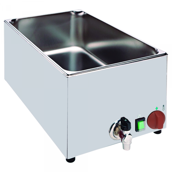 Baño maría electrico con 4 gn 1/4 de sobremesa 340x570x260 mm