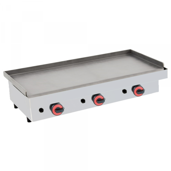 Gas iron hot plate 8 mm smooth table top - 1005x450x240 mm - 9 Kw - 4405L6P0 Eurast
