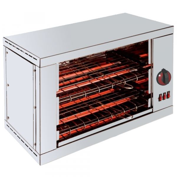 Electric toaster 2 shelves de 370 x 200 - 530x290x370 mm - 3 Kw 230/1V - 4302T2DT Eurast