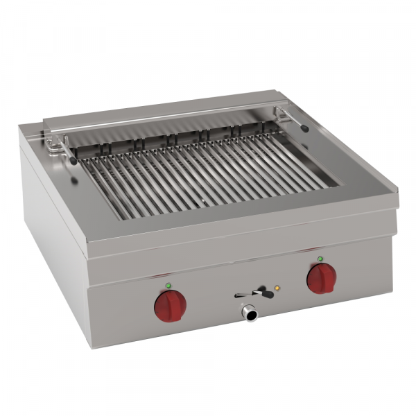 Electric barbecue steam grill on table top - 700x600x280 mm - 6 Kw 400/3V - 30440611 Eurast