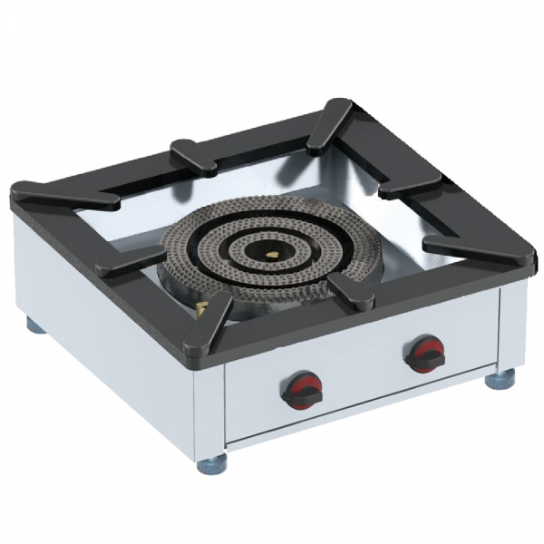 Gas great power cooker 1 grill - 700x700x280 mm - 27 Kw - 49305T08 Eurast