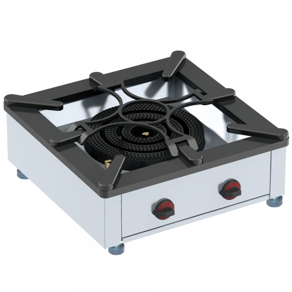 Gas great power cooker 1 grill and 1 additional grill rack - 700x700x280 mm - 27 Kw - 49305T06 Euras