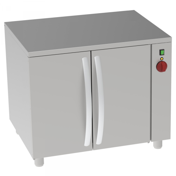 Electric central hot table for meals 2 doors - 860x670x800 mm - 2 KW 230/1V - 60939159 Eurast
